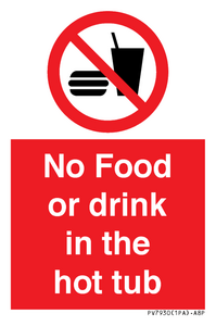 No Food or drink in the hot tub